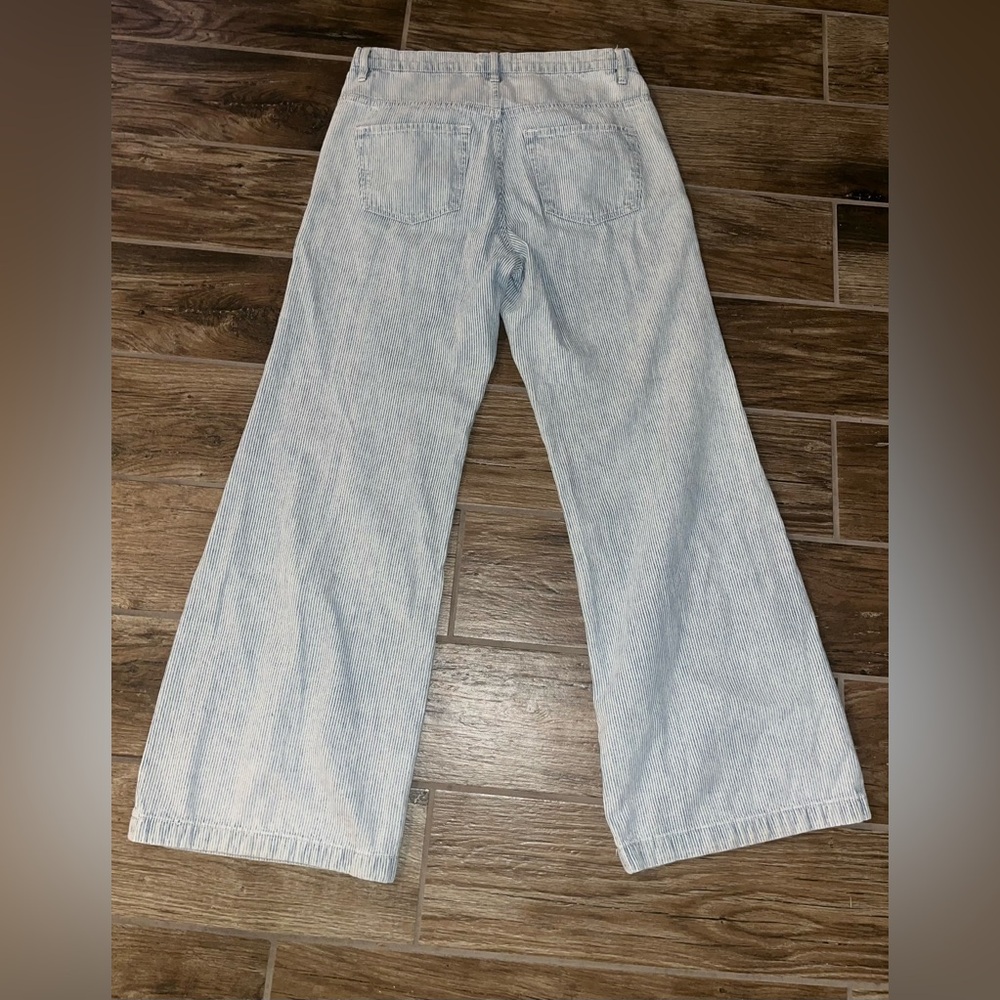 FRAME Le Baggy Palazzo Pinstripe Wide-leg Pants size 28 - Picture 4 of 4